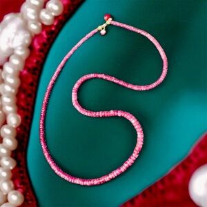 50.00 CTW Mahaleo Ruby Rondelle on 14K gold necklace